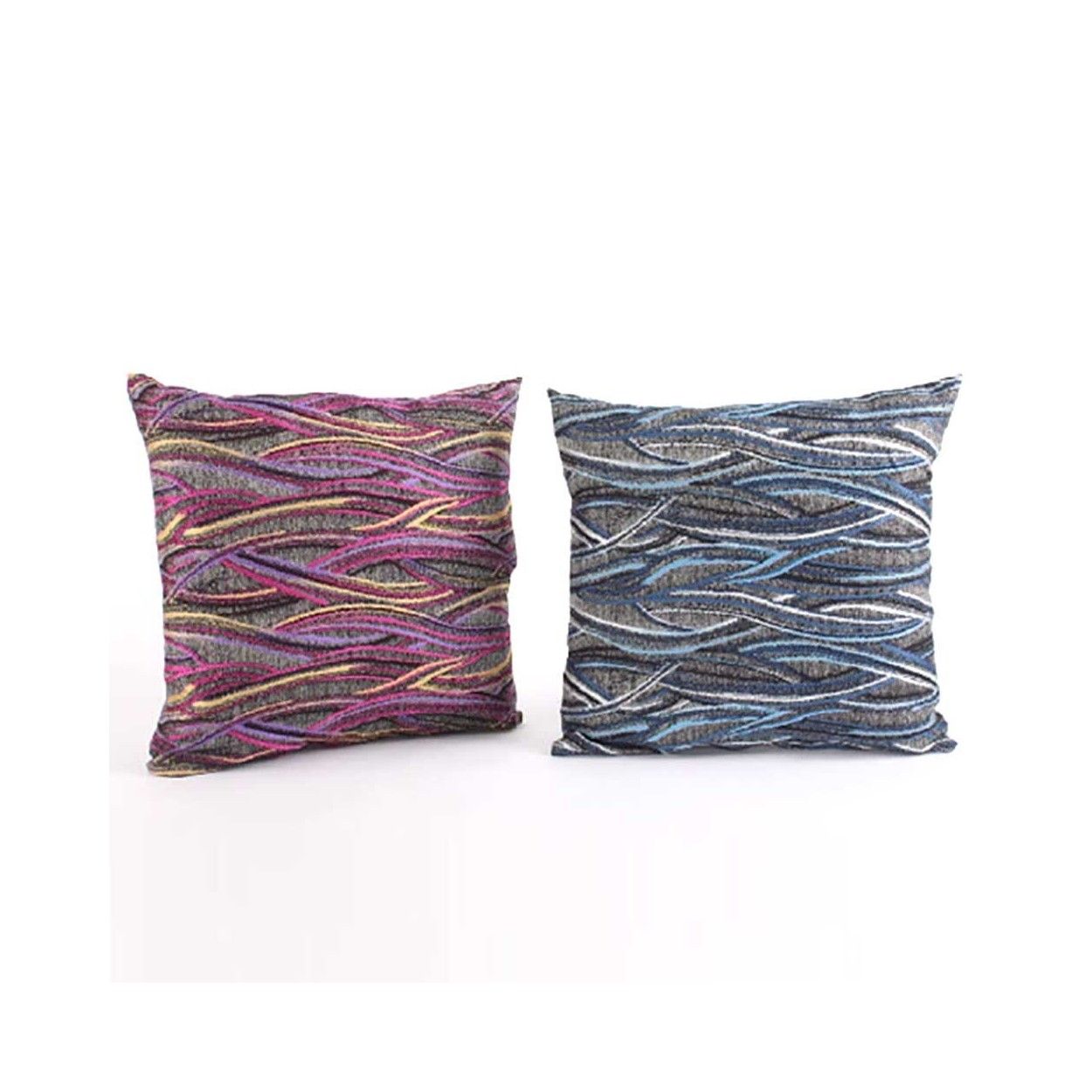 Cojín cuadrado rayas (45x45) dos colores