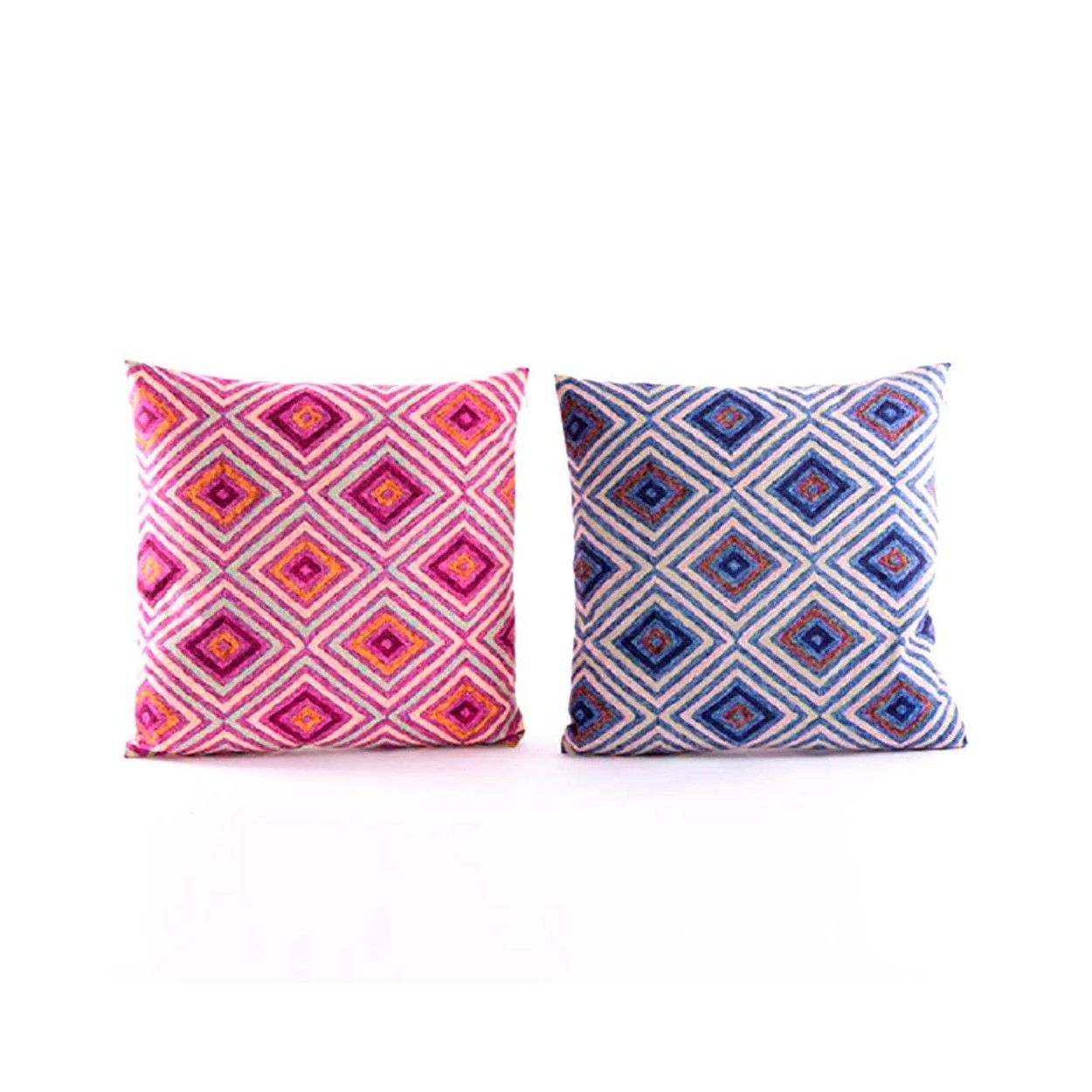 Cojín cuadrado rombos (45x45), dos colores
