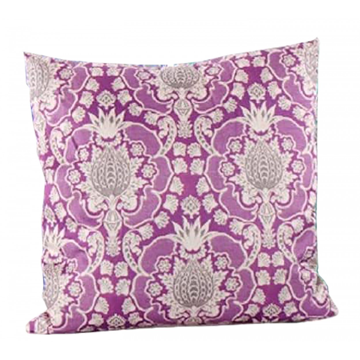 COJÍN DECORATIVO CUADRADO FLOWERS MORADO 45X45CM