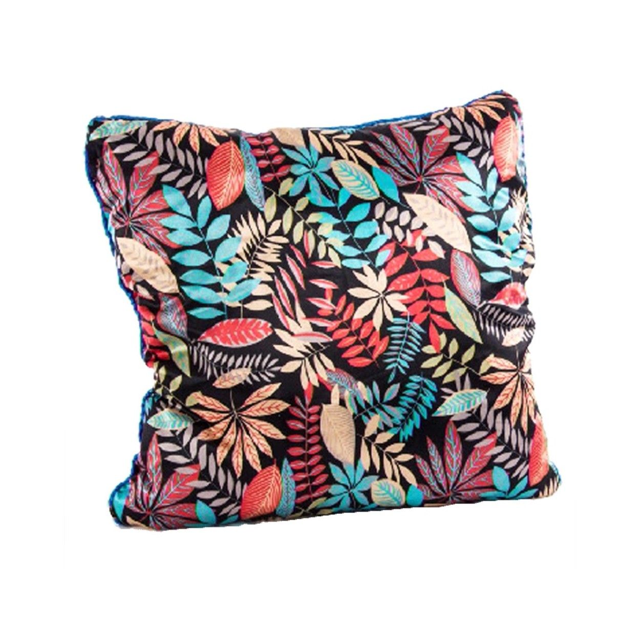 Cojín floral multicolor en satén (40x40 cm) 400gr