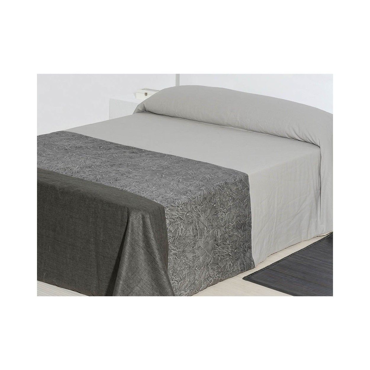 Colcha tafetan gris (240x260)