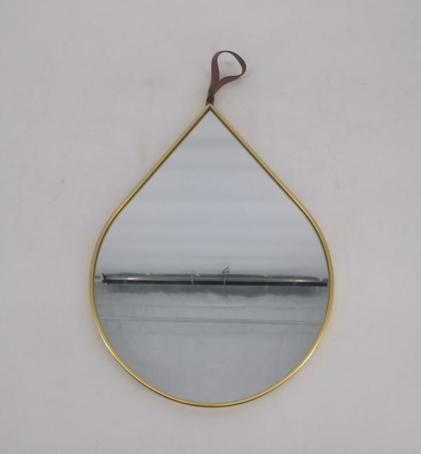 DKD Home Decor Espejo Glam Dorado con Marco de Metal de 38 x 28 cm - Pack de 2 Unidades