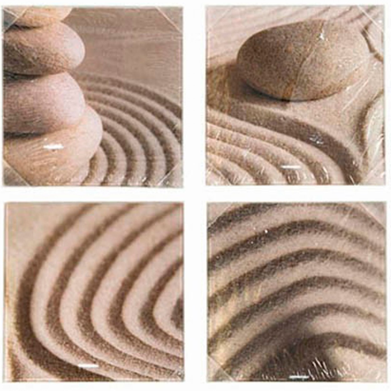 CUADROS DE CRISTAL ESTILO "ZEN" 20,5x20,5x1,2CM