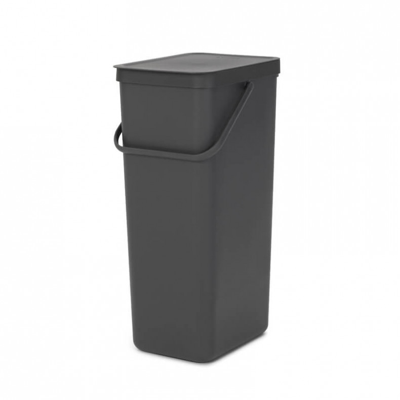 CUBO BASURA SORT&GO 40L GRIS