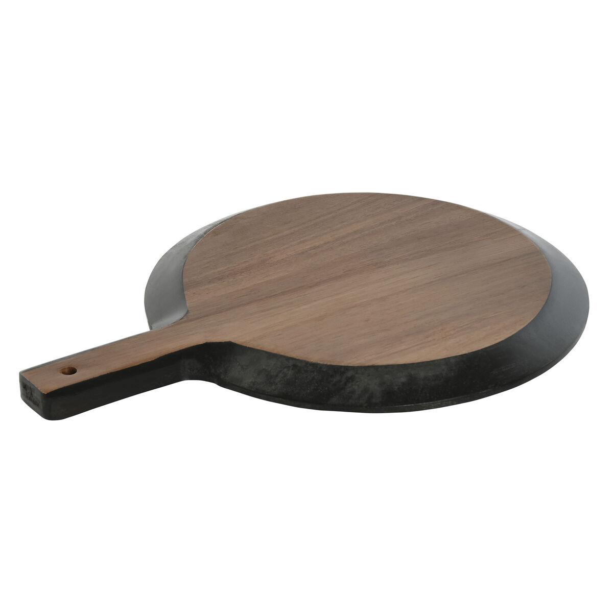 DKD Home Decor Tabla de Cortar Moderna de Madera de Acacia con Detalle de Pizarra Negra y Natural 28x38x1.8 cm