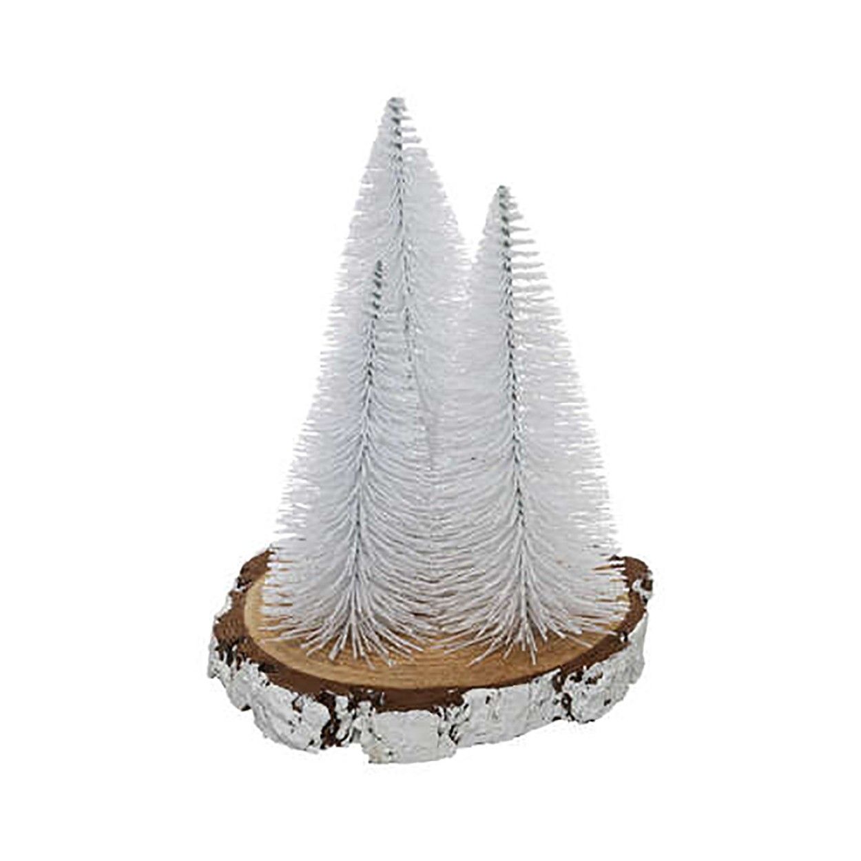 DECORACIÓN NAVIDEÑA PINO BLANCO 20CM