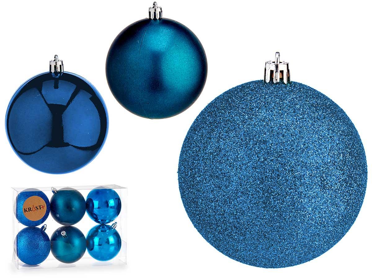 Krist+ Set de 6 Bolas de Navidad Color Turquesa 7 cm (36 Unidades)