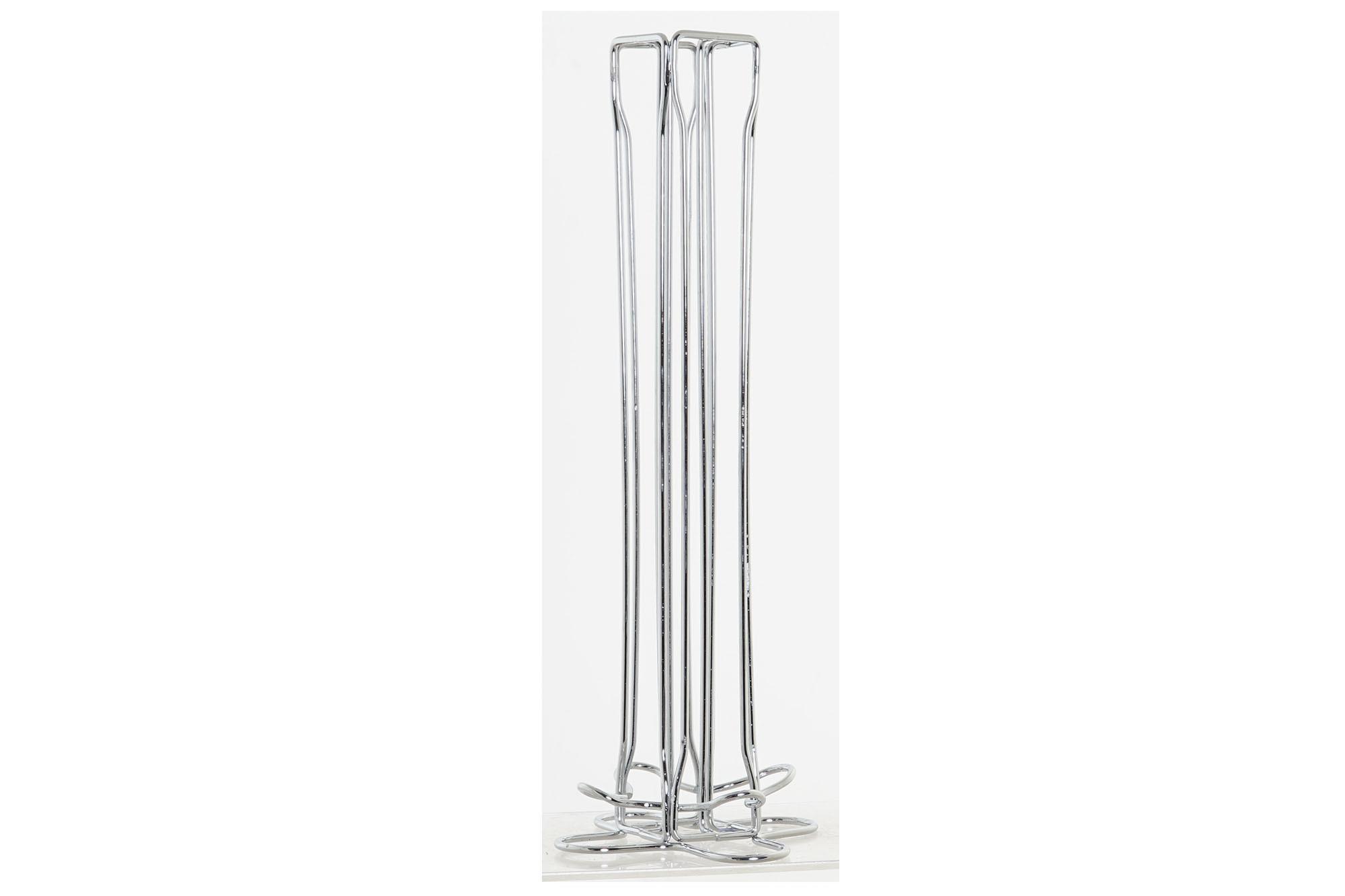 DKD Home Decor Dispensador Basicos de Cápsulas de Café Nespresso, 40 Cápsulas, Metálico Plateado, 13x37x13 cm