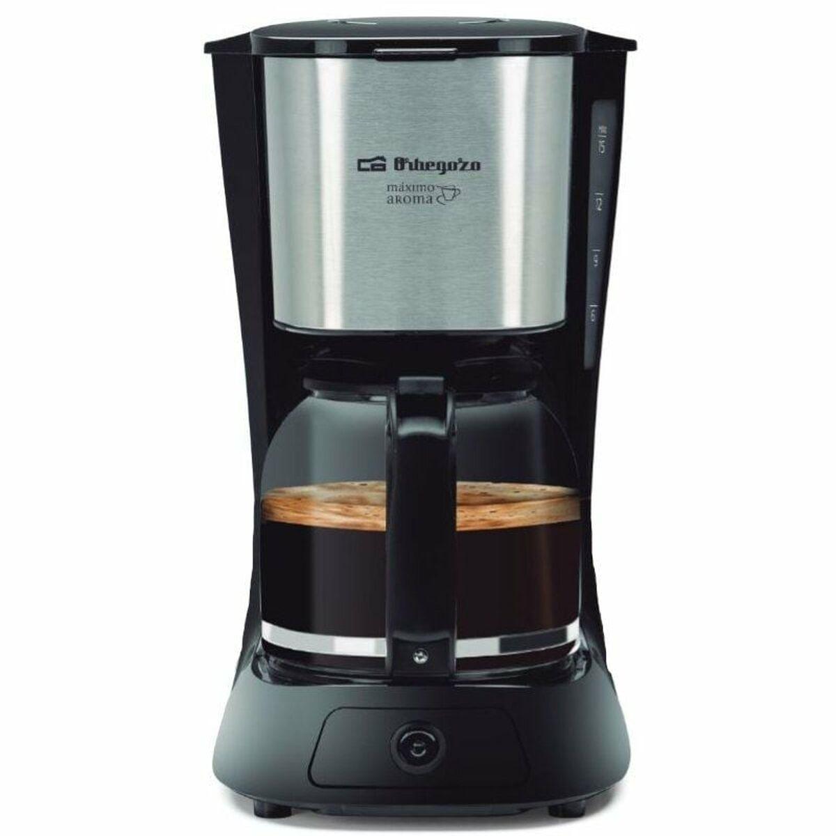 Orbegozo CG 4515 Cafetera de Goteo Negra 15 Tazas (1.5L) 900W con Jarra de Cristal, Apagado Automático y Filtro Permanente