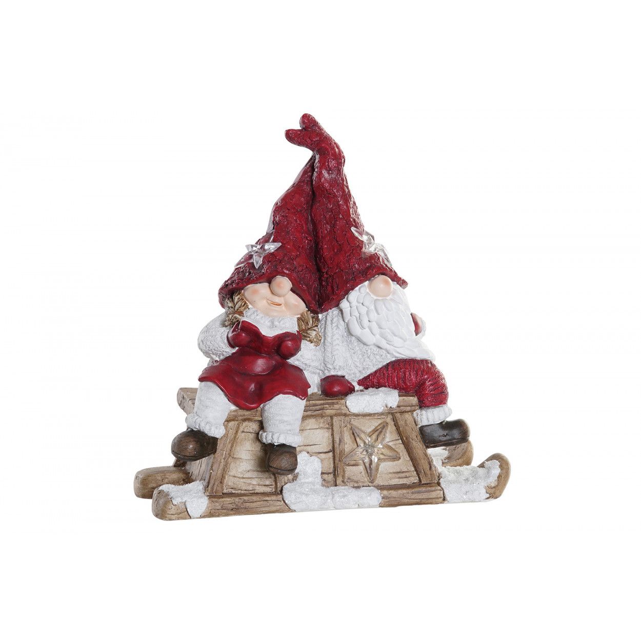 ELFOS ROJOS LED DECO NAVIDEÑA 36X20X39