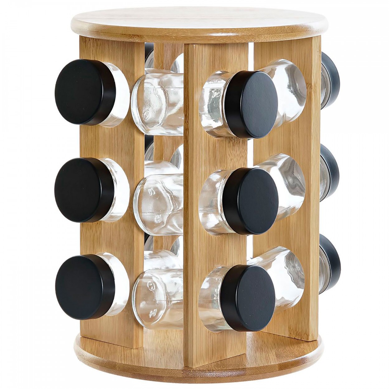 ESPECIERO ORGANIZADOR GIRATORIO BAMBÚ BLACK