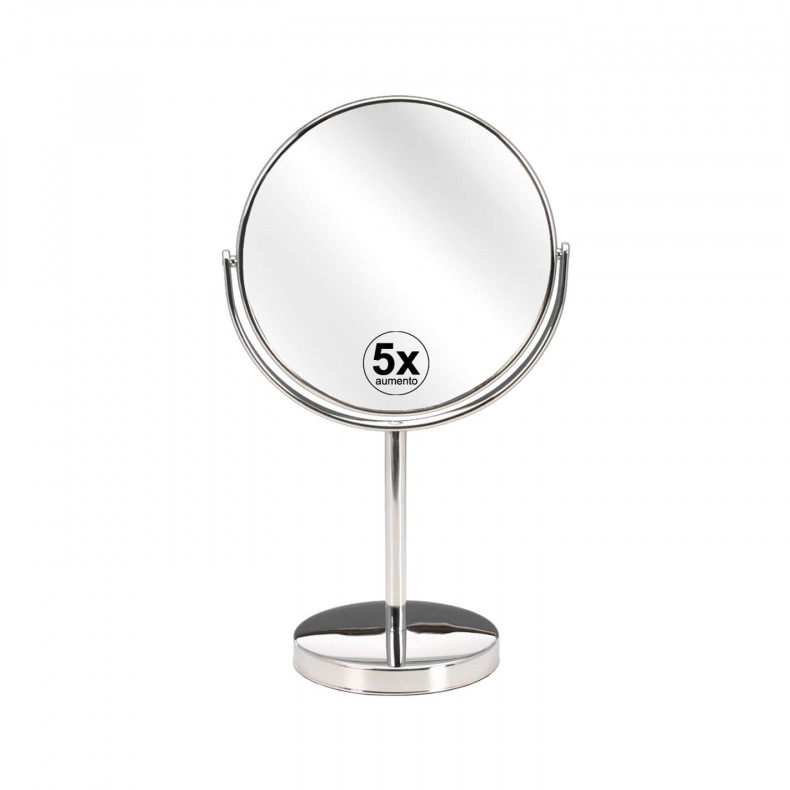 ESPEJO BAÑO PIE X5 CROMADO