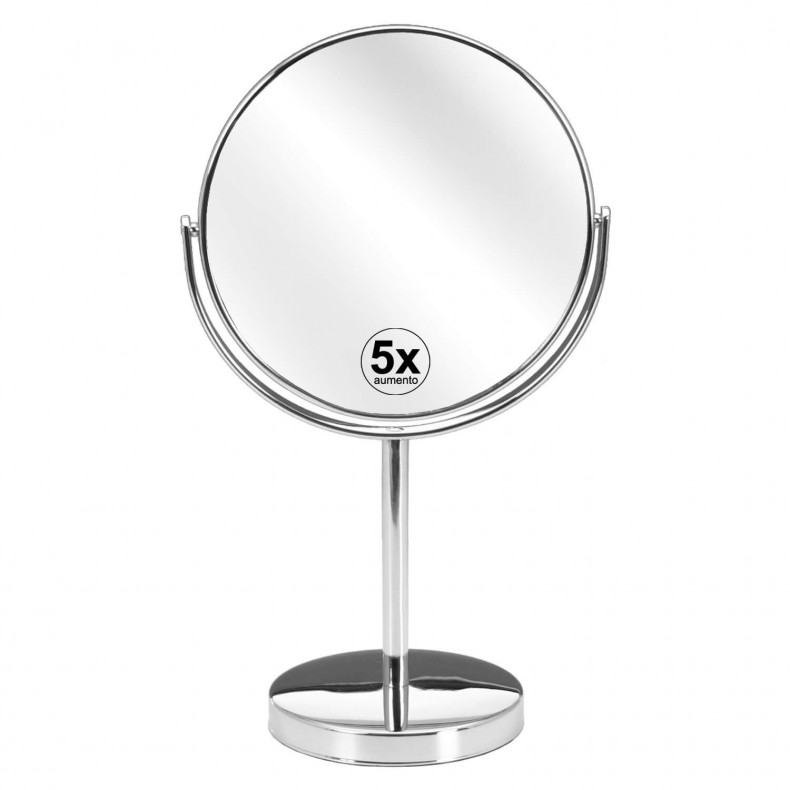 ESPEJO PIE BAÑO X5 CROMADO