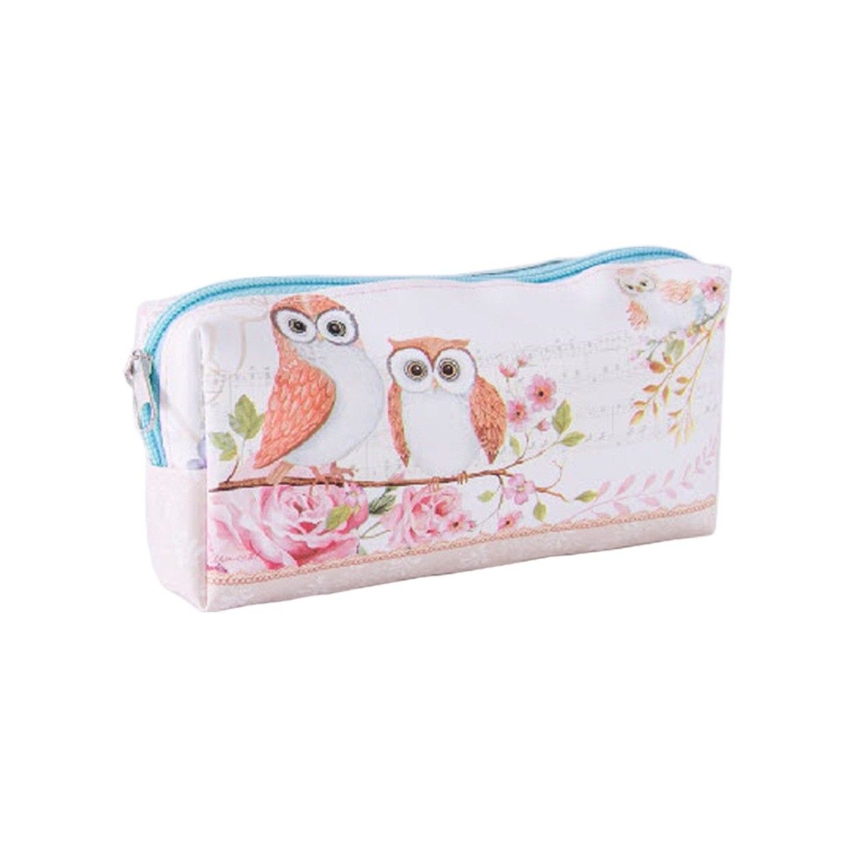 Estuche con cremallera búhos (18x4,5x8,5 cm) pvc