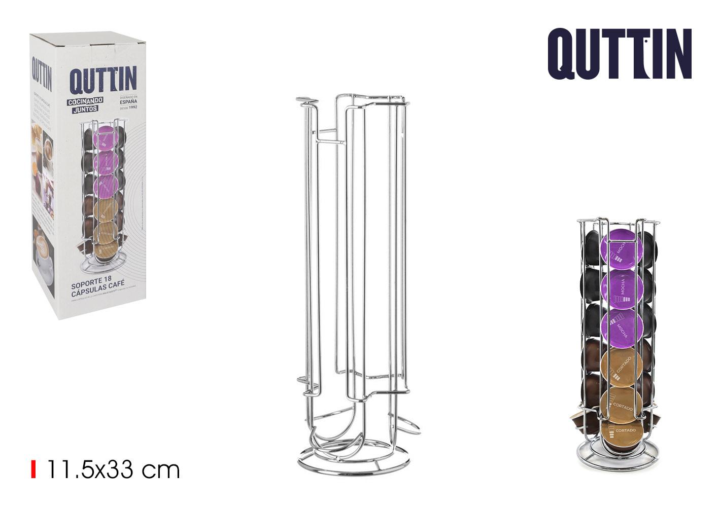 Quttin Soporte para Cápsulas de Café 18 Piezas 11.5x33 cm (6 Unidades)