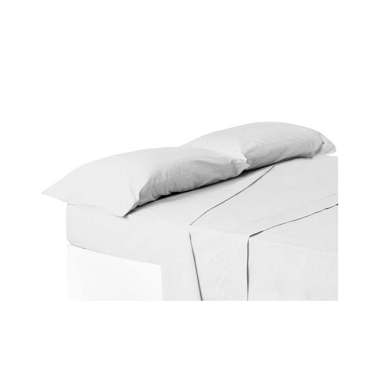 Funda de almohada cama 150 cm blanca