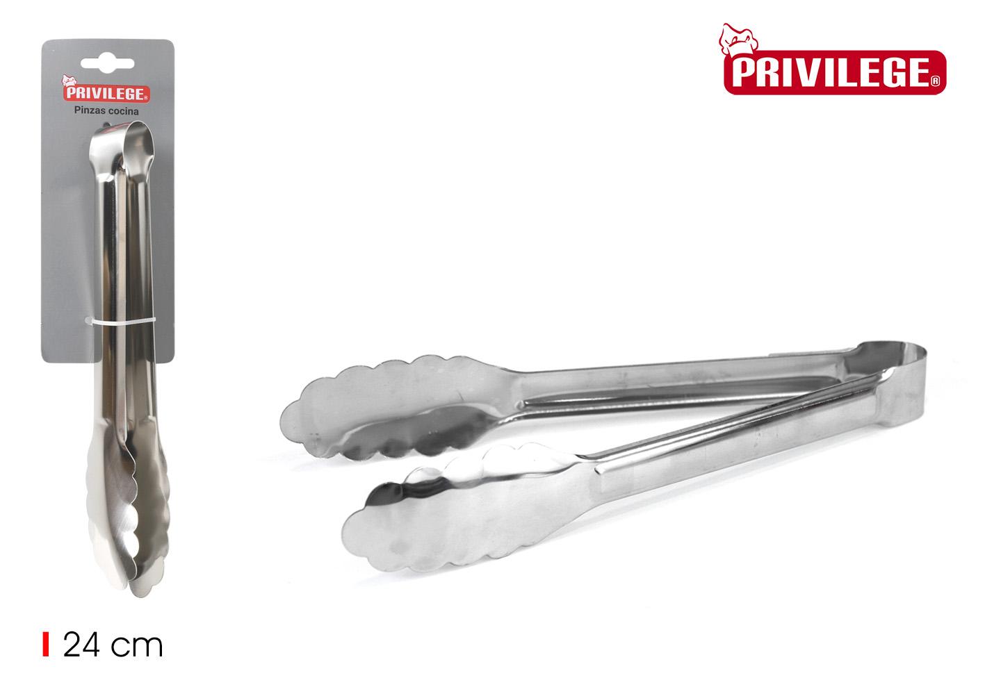 Wooow Pinzas de Cocina de Acero Inoxidable 24 cm Privilege (36 Unidades)