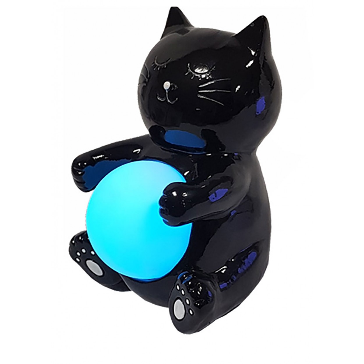 HUCHA INFANTIL GATO CON LUZ LED 13 CM