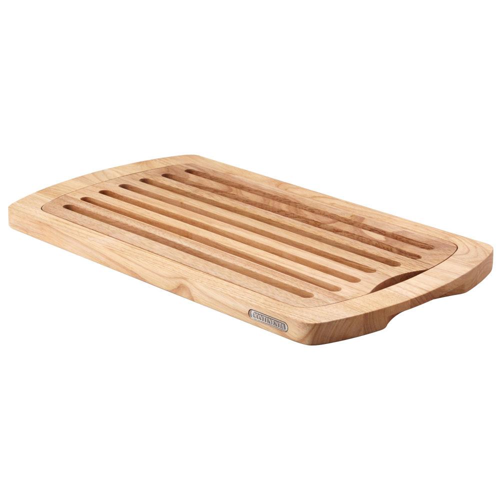 Continenta Tabla de Cortar Pan de Madera de Hule 45x26 cm