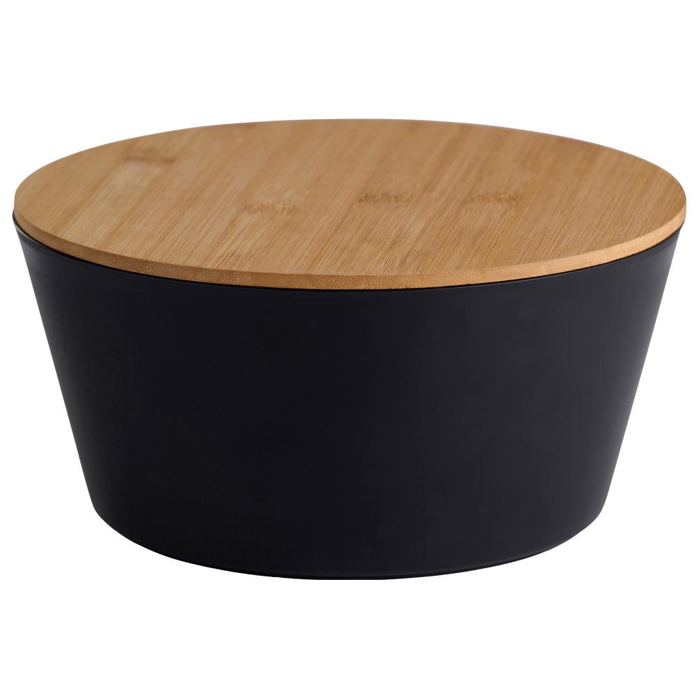 Day Ensaladera con Tapa de Bambú y Plástico, Diámetro 25 cm x Altura 12.5 cm