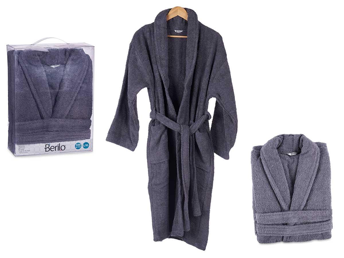 Berilo Albornoz Gris 100% Algodón Tallas L XL 500Gr Dimensiones 10x37.5x28 cm (6 Unidades)