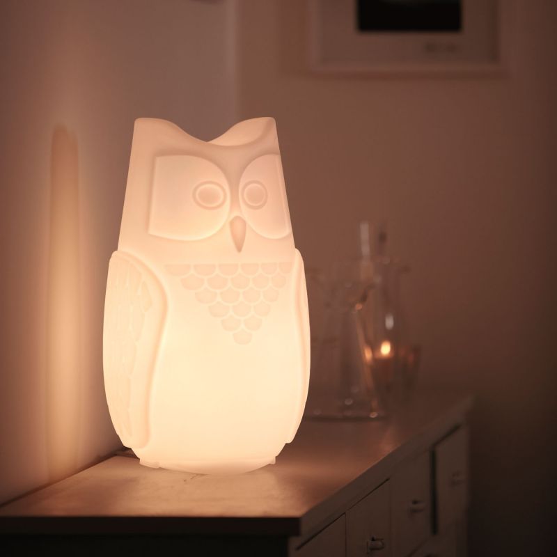Búho con luz jardín Bubo