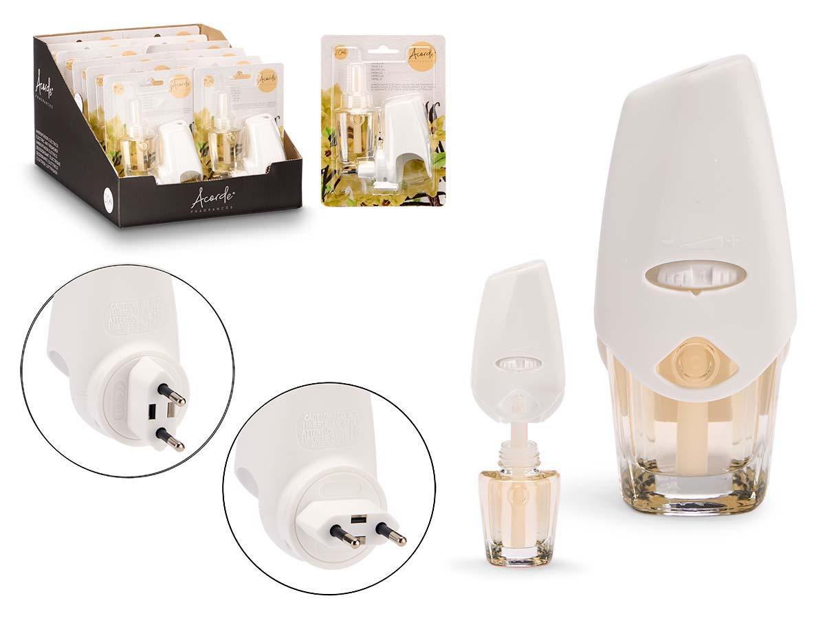 Arte Regal Ambientador Eléctrico de Vainilla 20 ml, Difusor de Aroma para Hogar 5x12x9 cm (24 Unidades)