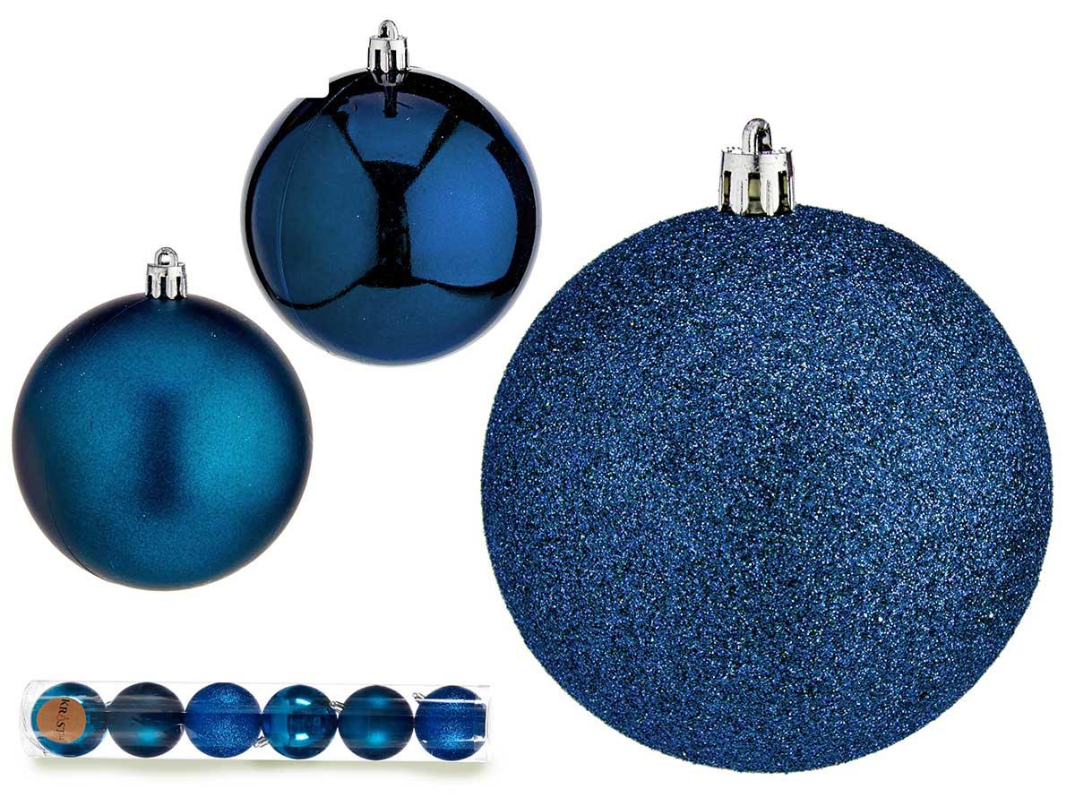 Krist+ Set de 6 Bolas de Navidad Turquesa, 8 cm (24 Unidades)