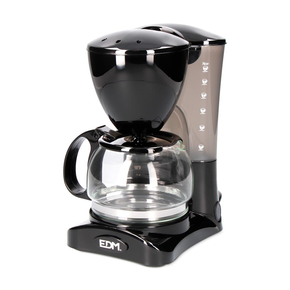 Edm Cafetera de goteo 6 tazas 550W, función anti-goteo, filtro desmontable, termoretención