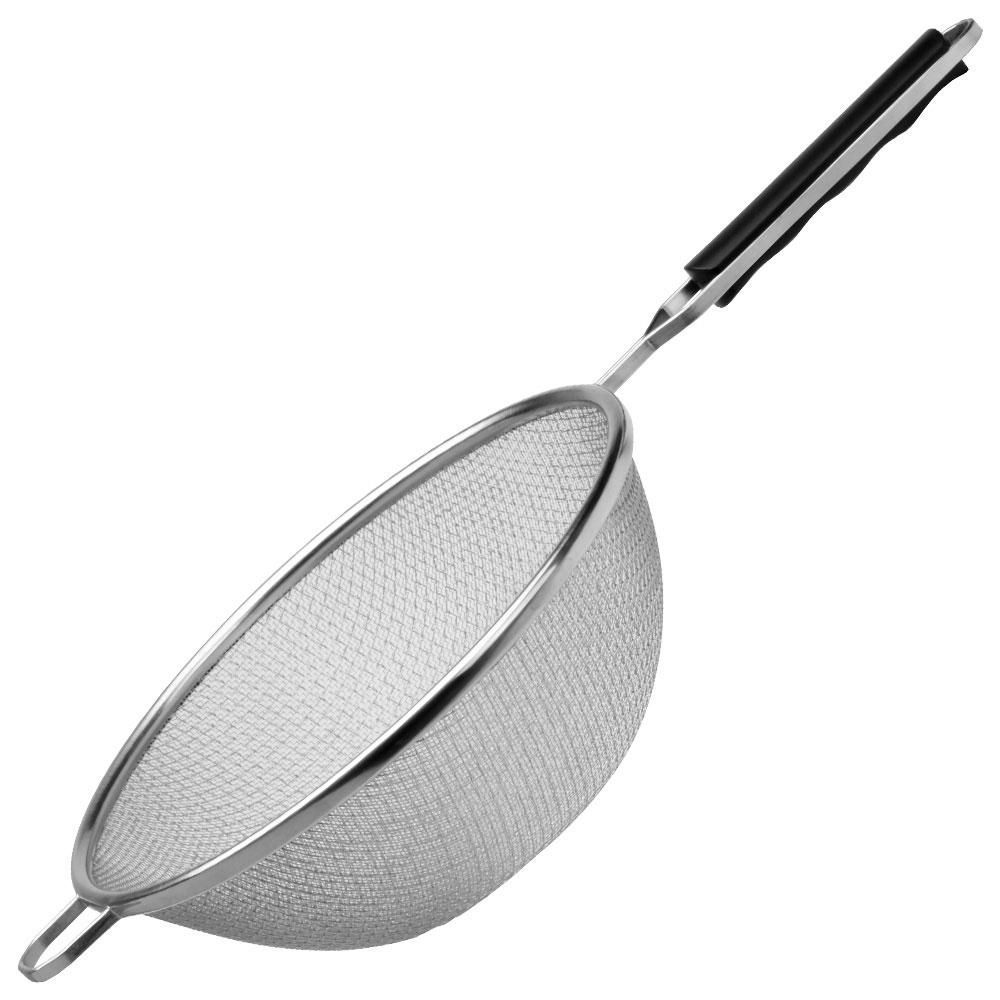 1946 Colador Doble Malla de Acero Inoxidable 18/10, Ø24 cm, Doble Capa de Malla de Cable para Colado Fino y Resistente.