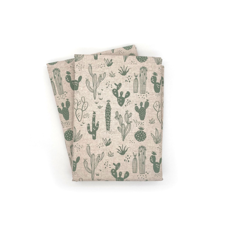 MANTEL TEFLÓN 140X250CM LIVING CACTUS VERDE