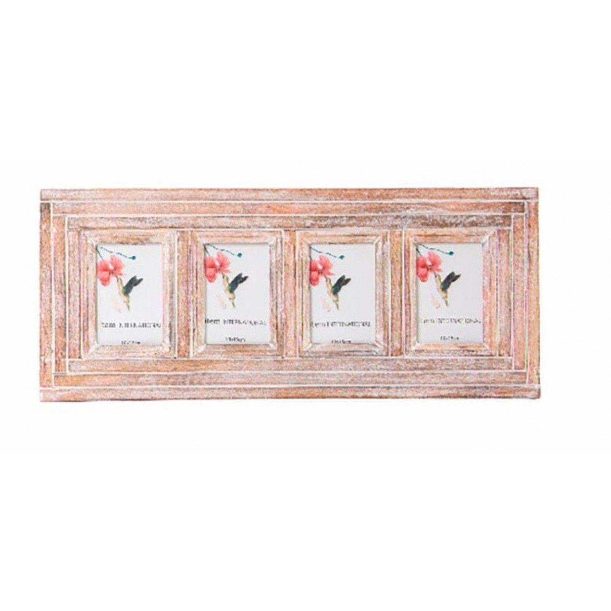 Marco de fotos múltiple de pared en madera (69x2x30 cm)