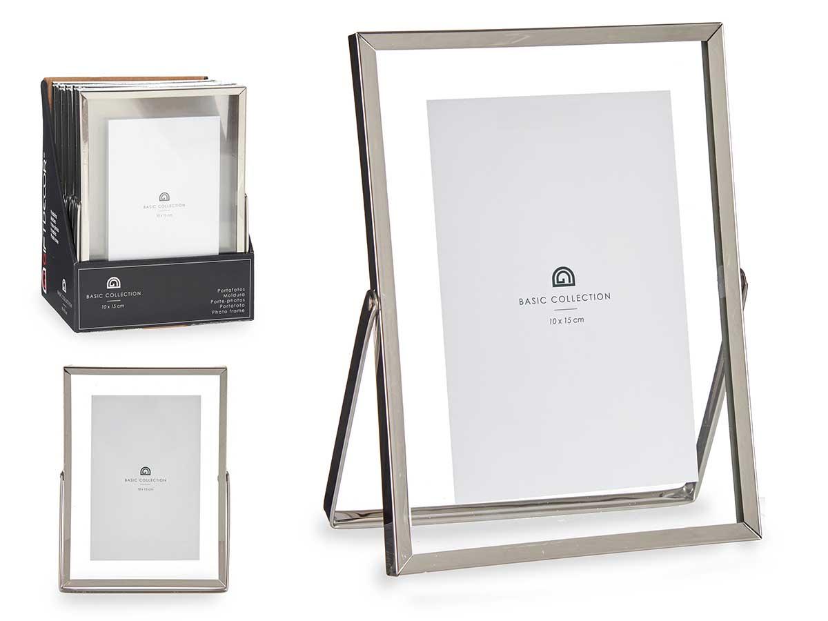 Giftdecor Marco Metal Plata 10x15 cm con Vidrio - 15.5x20.7x1 cm (12 Unidades)