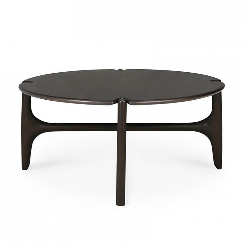 MESA CENTRO PI REDONDA CAOBA MARRÓN