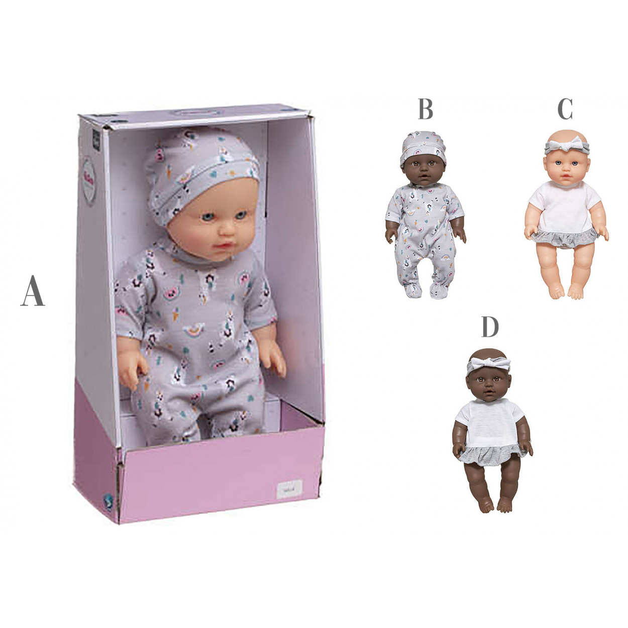 MUÑECO BEBÉ "DULCES SUEÑOS" 30 CM