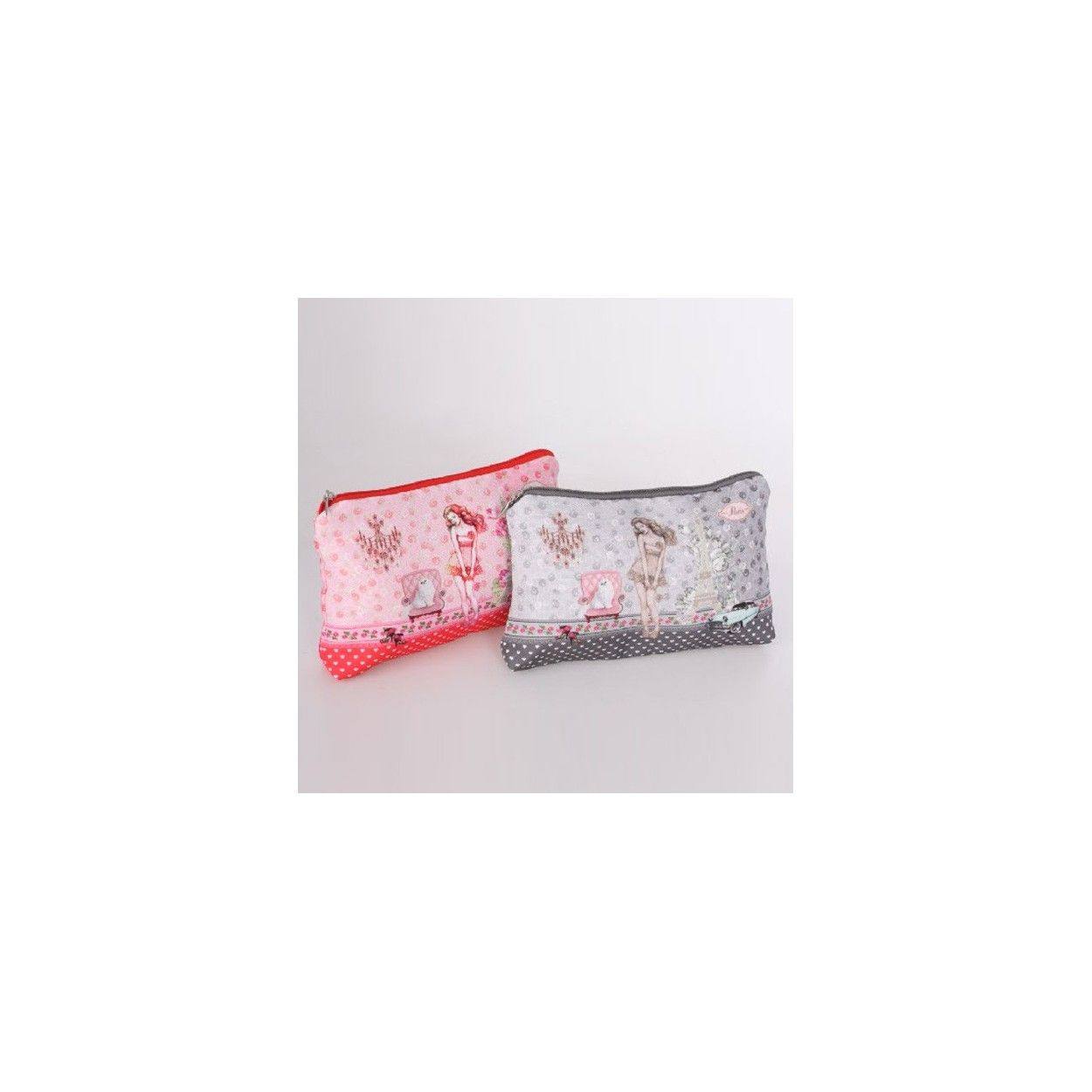 NECESER IMPERMEABLE DOS COLORES DISEÑO "PARIS".