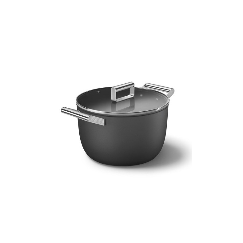 OLLA CON TAPA SMEG 26CM NEGRO