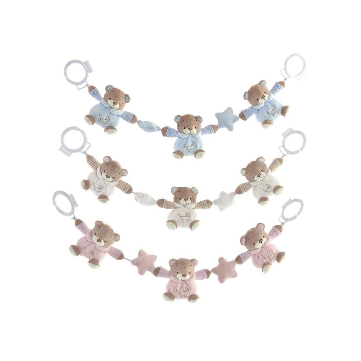 OSITO PELUCHE PARA CARRITO DE BEBÉ 63X6X9