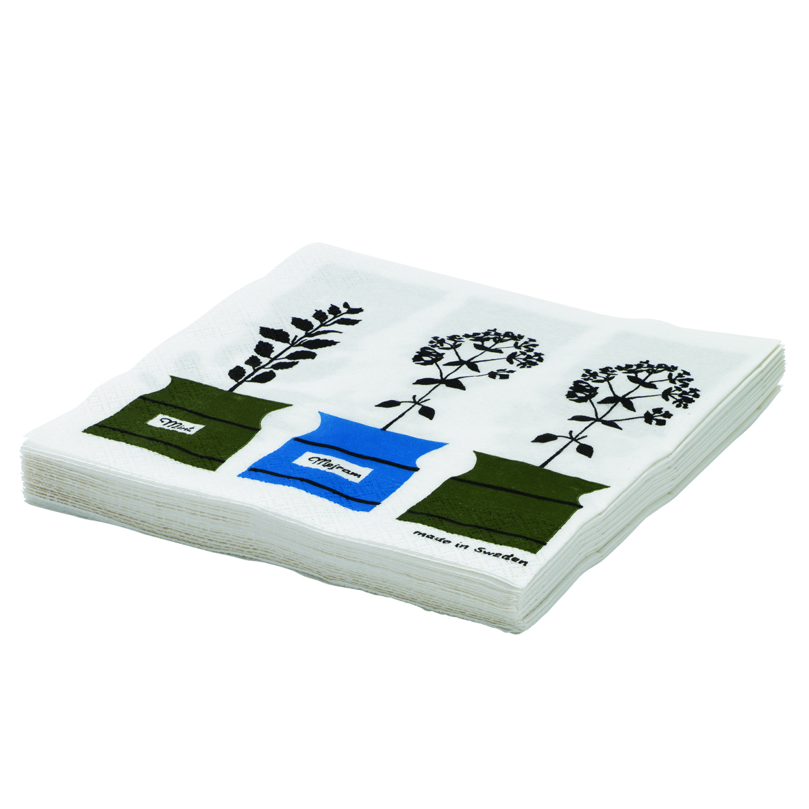 Servilletas Persons Kryddskåp, set de 20 verde-azul