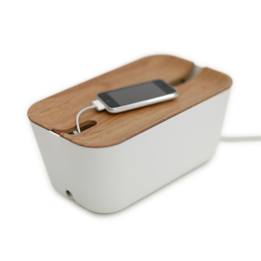 Caja para cables Cable Organiser M tapa impresión madera