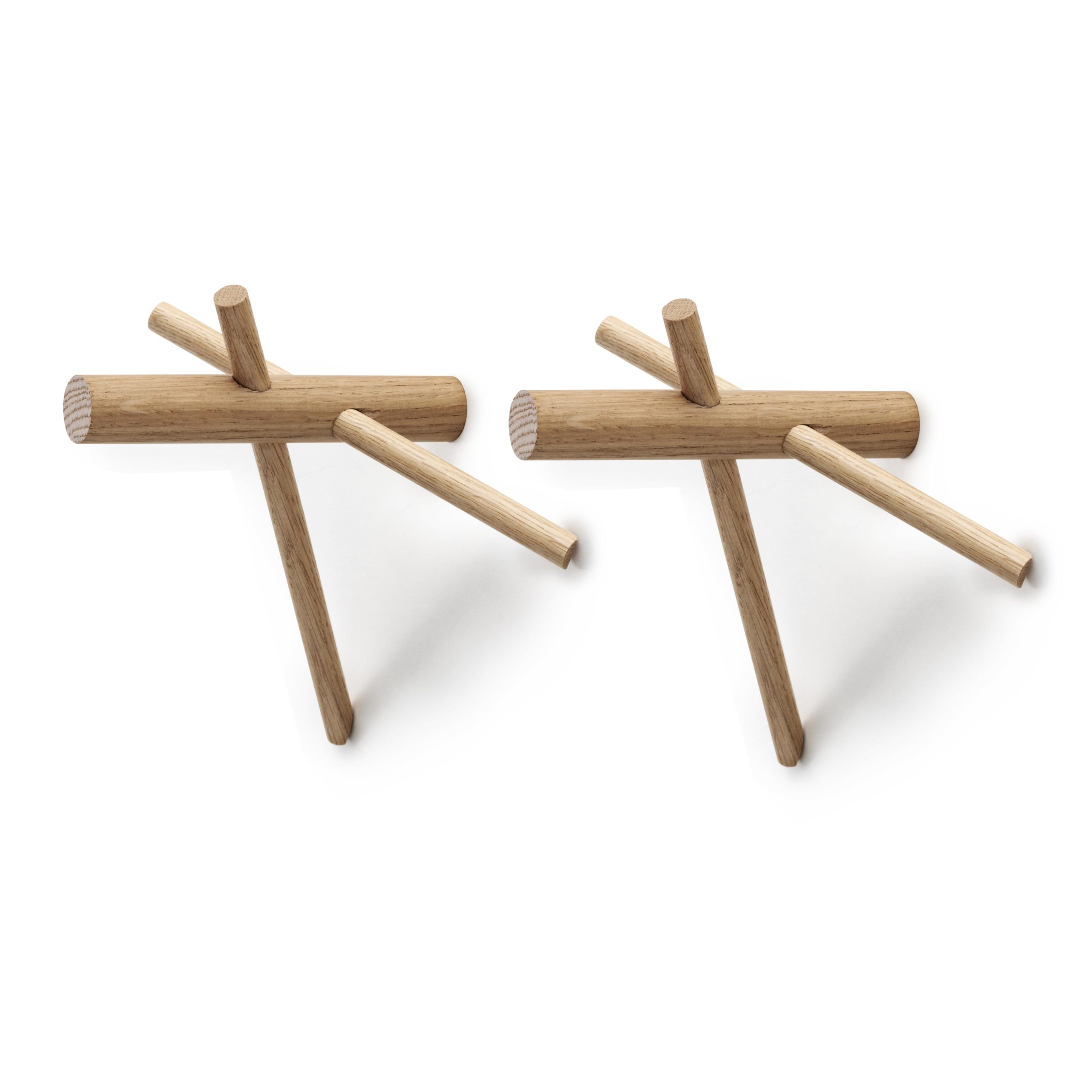 2 percheros Sticks set de 2, natural