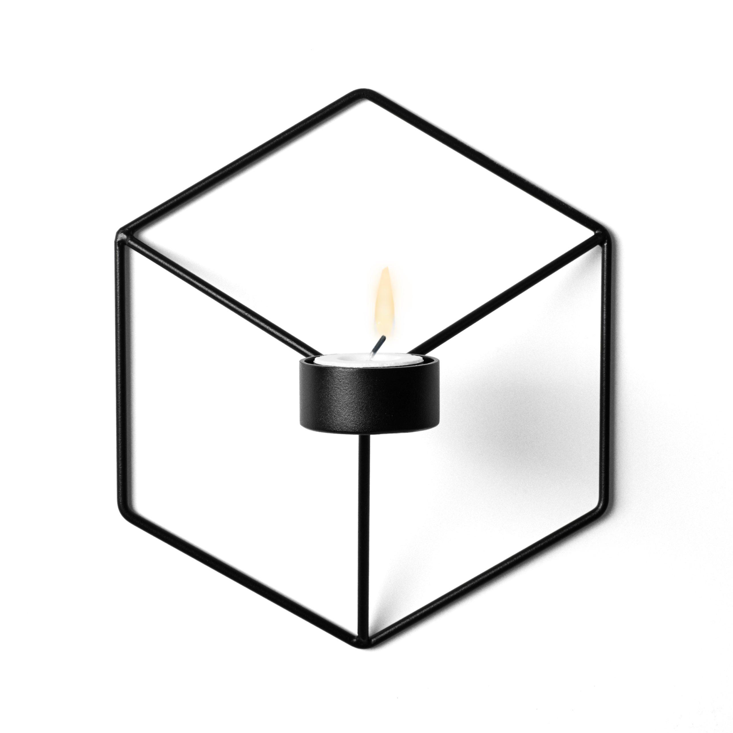 Candelabro de pared POV negro