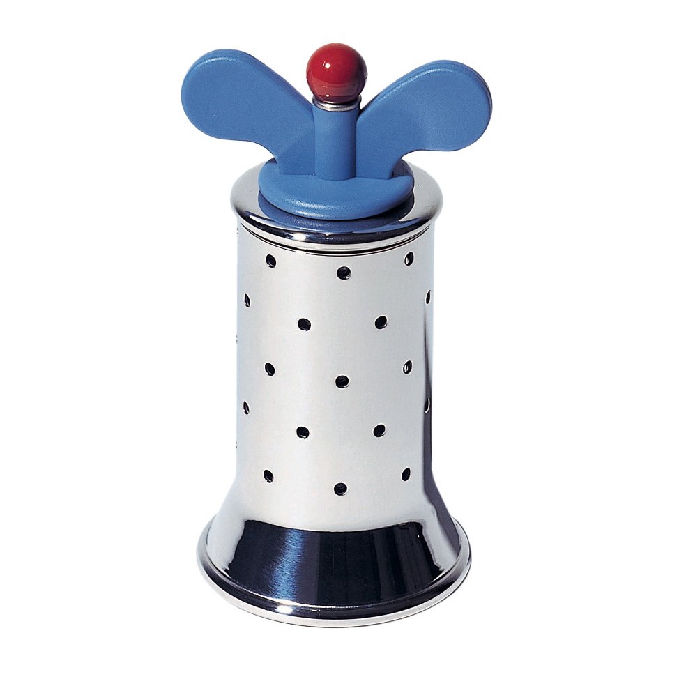 Molinillo de pimienta Alessi azul-acero inoxidable