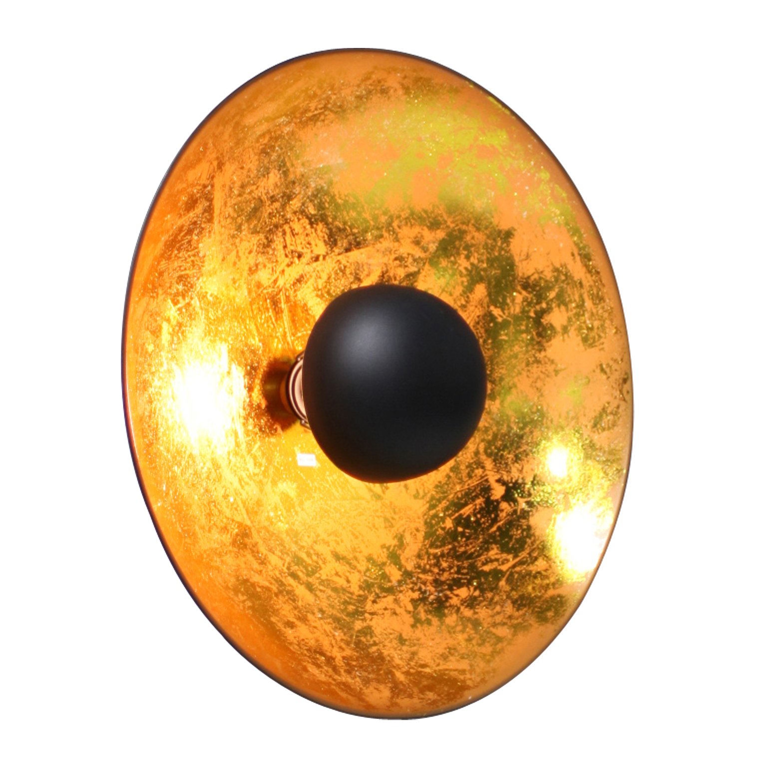 Aplique de pared Captain negro-oro