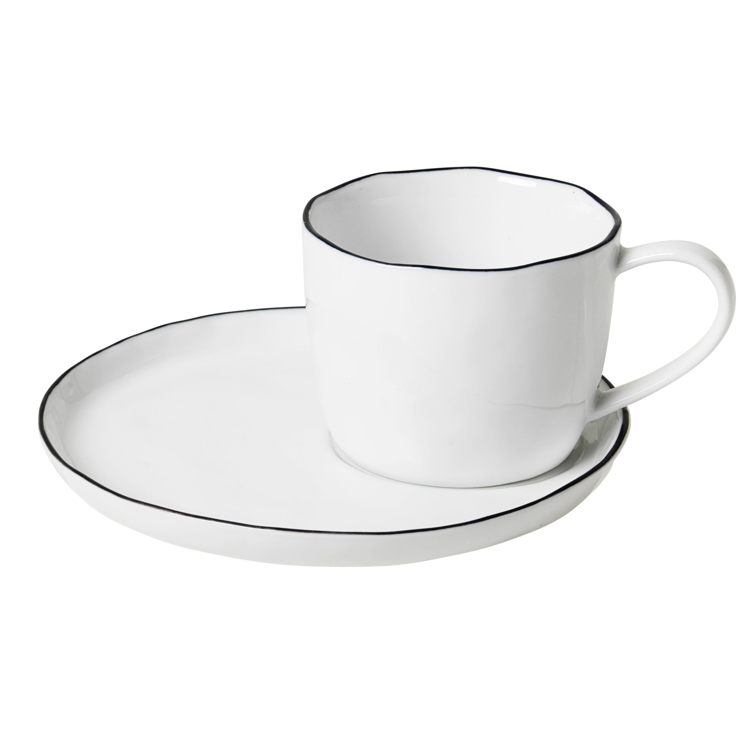 Taza y plato Salt grande, 6,5 cm