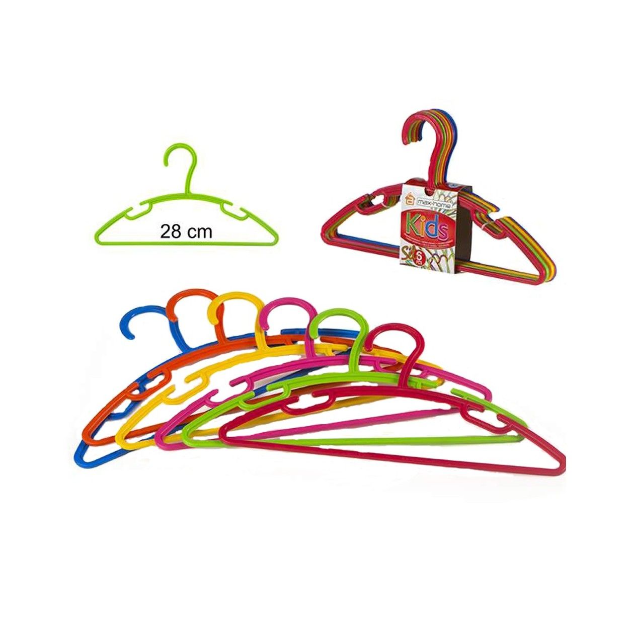 PERCHAS PARA ROPA ANTIDESLIZANTES PACK DE 6