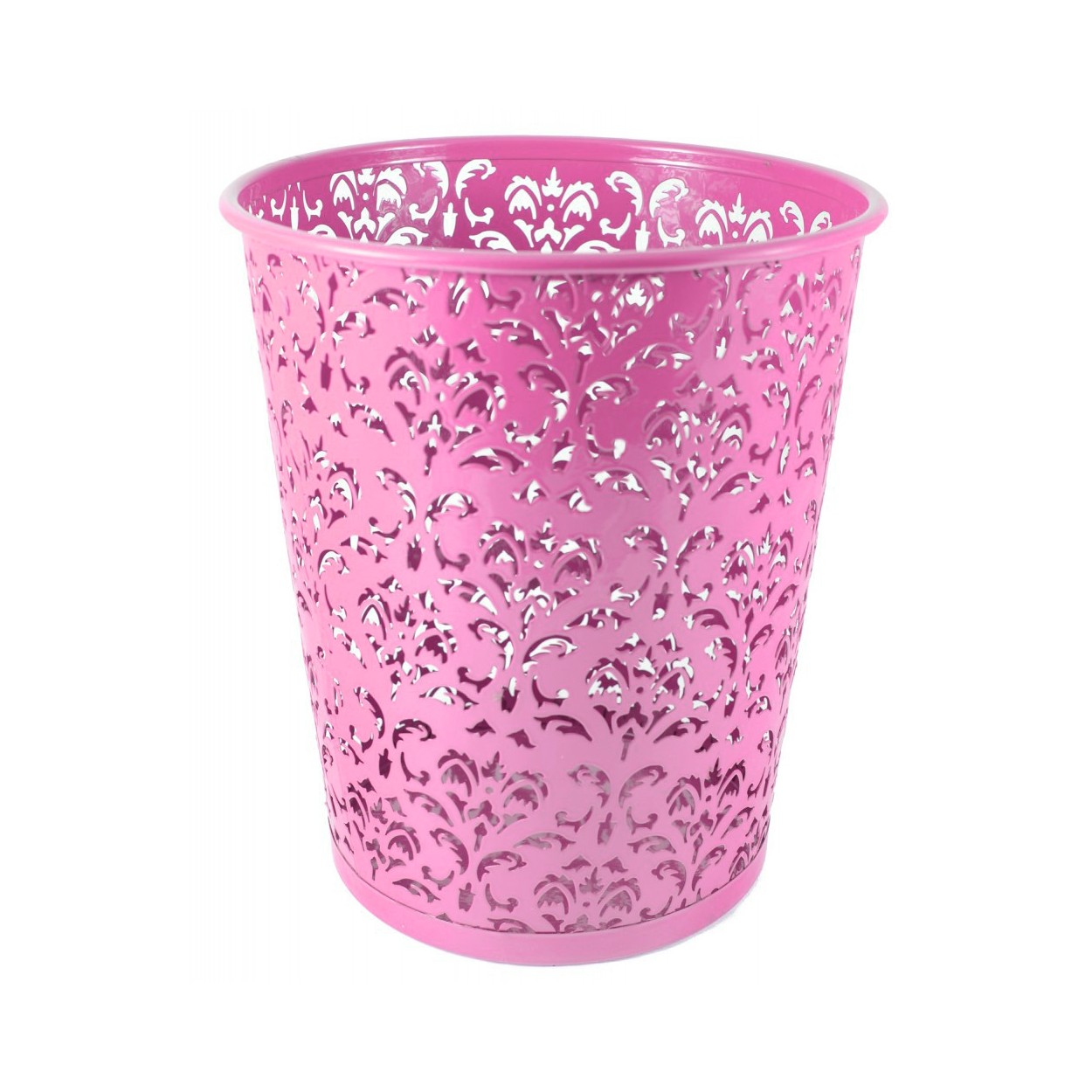 *TARA* PAPELERA METAL ROSA 28X19X25