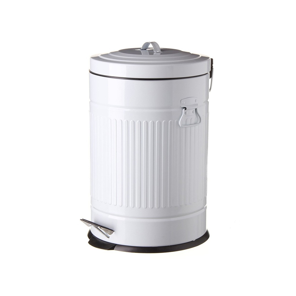 Papelera retro blanca - 20L (31x35x49 cm)