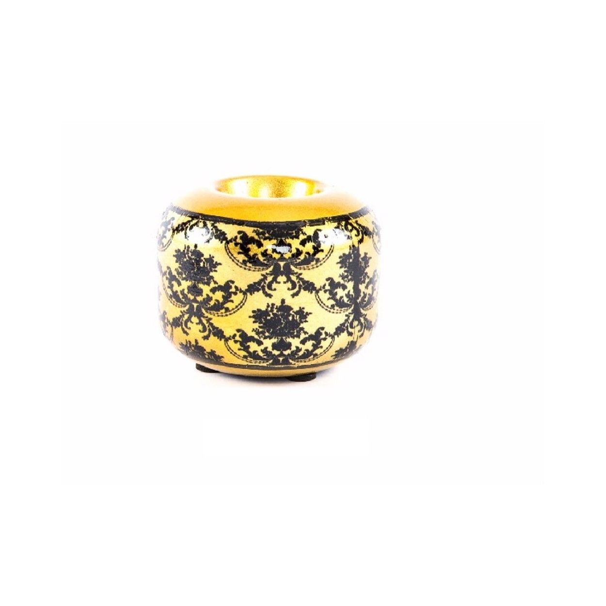 Portavela redonda cerámica - Modelo clásico (9x7 cm)