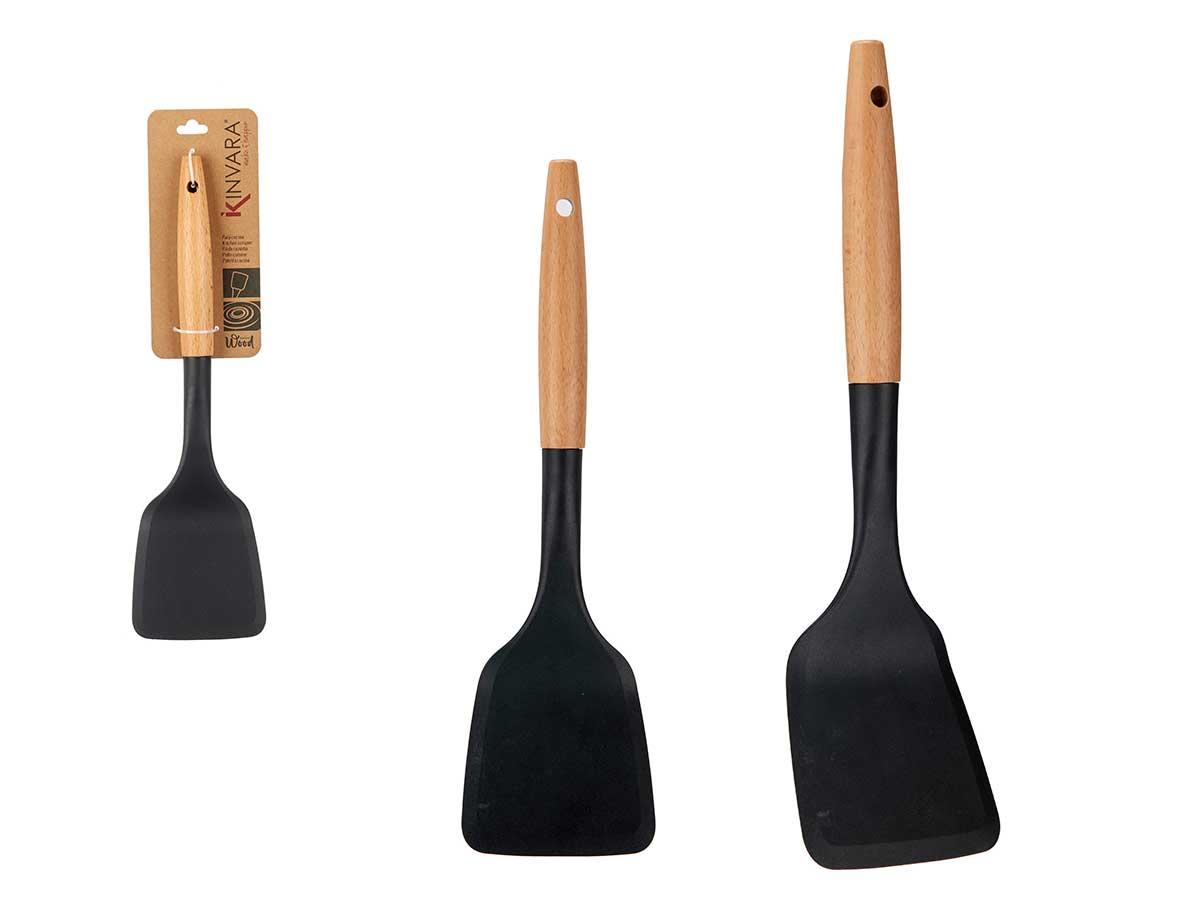 Kinvara Pala de Cocina con Mango de Madera 10x34x3.5 cm (12 Unidades)